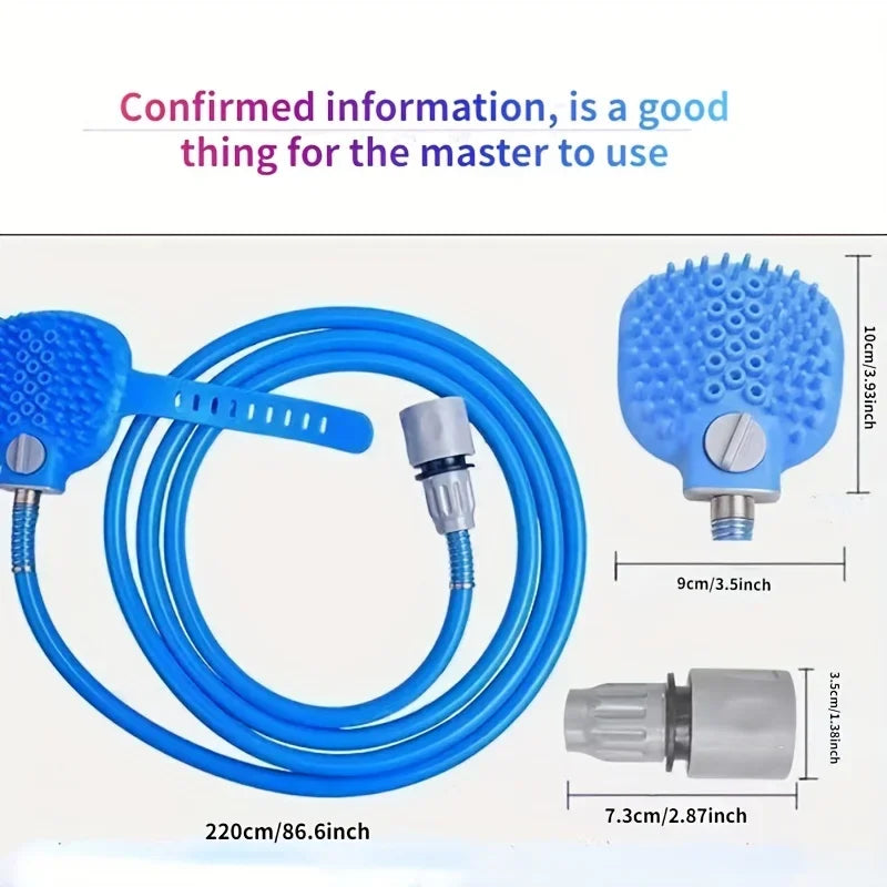 SudsBrush – Pet Shower Brush with Long Hose 🚿🐕