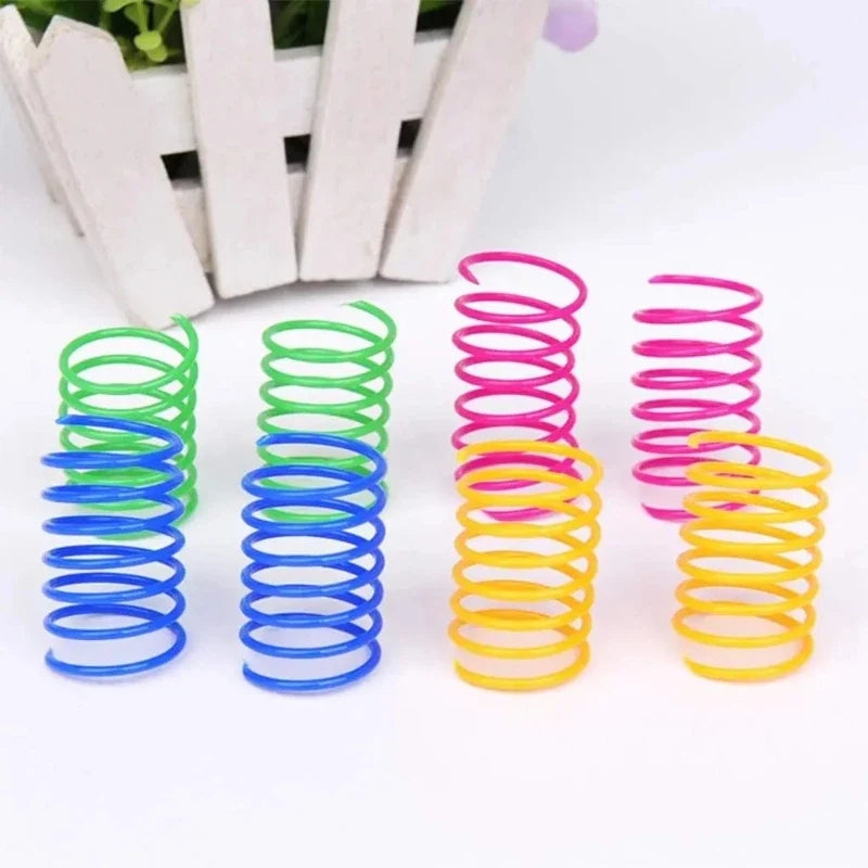 Colorful Cat Spring Toys for Indoor Play