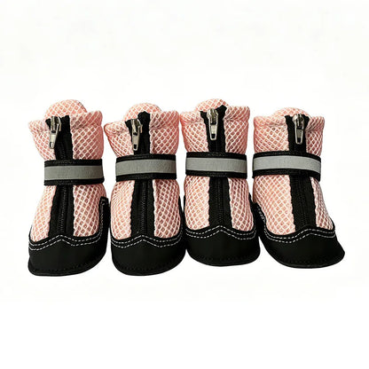 Breathable Mesh Dog Shoes with Anti-Slip Sole