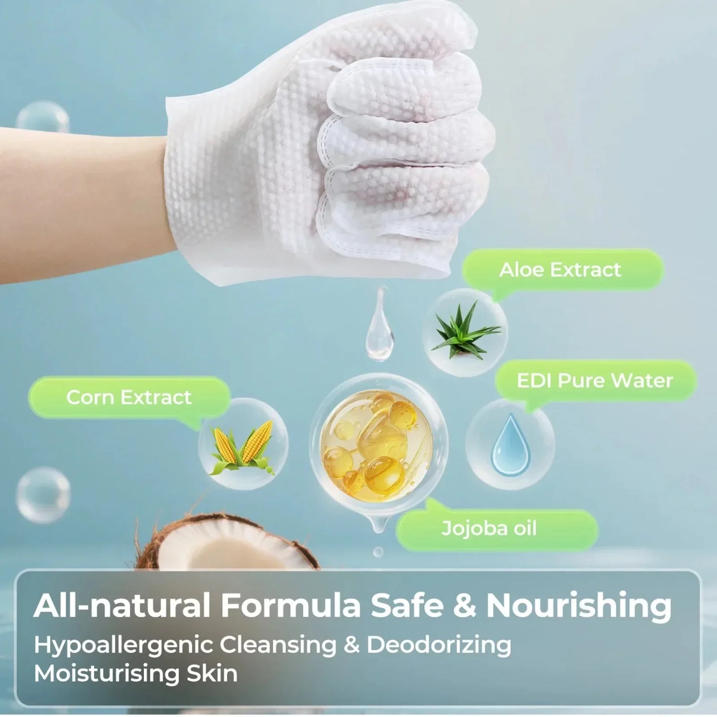 FreshPaws No-Rinse Pet Grooming Gloves