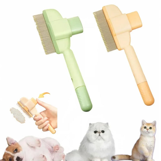 Self-Cleaning Grooming Comb – Pet Hair Remover for Cats & Dogs