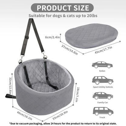 RideSnug – Padded Pet Car Seat & Bed 🚗🐶