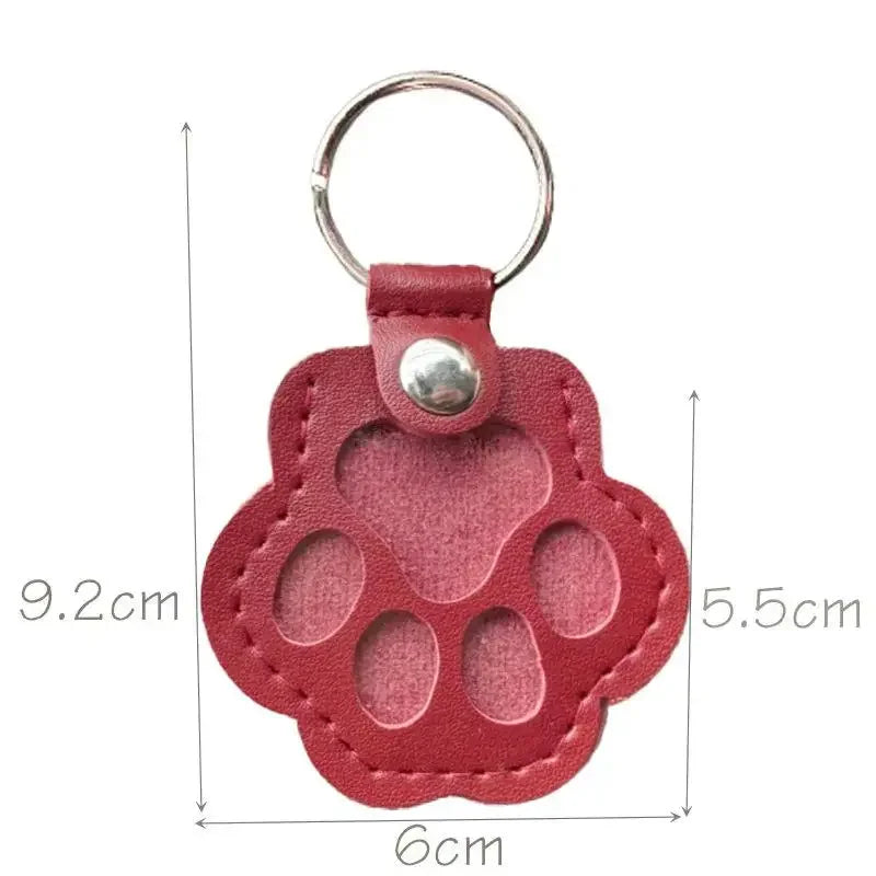 Memorial Leather Pet Hair Storage Keychain