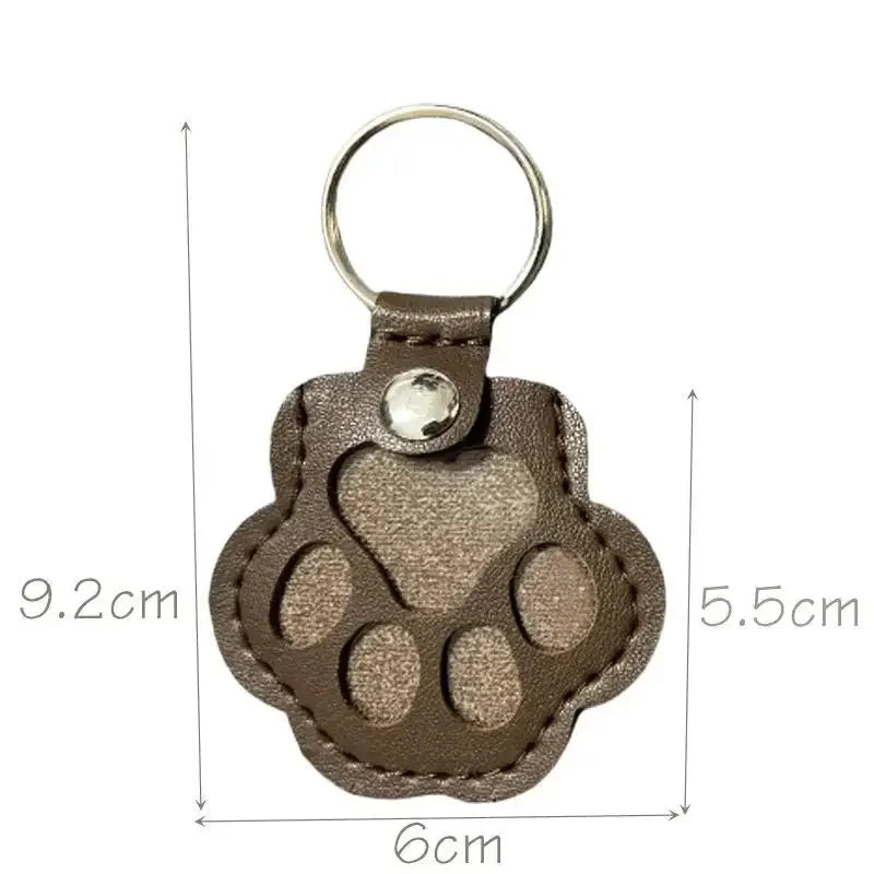 Memorial Leather Pet Hair Storage Keychain