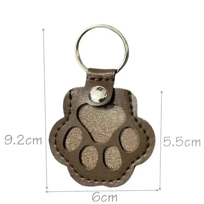 Cat Memorial Leather Hair Storage Keychain