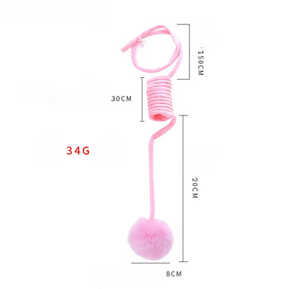 Self-Play String Toy for Kittens with Ball