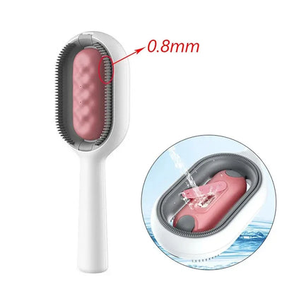 3-in-1 Pet Brush with Water Tank for Cats & Dogs