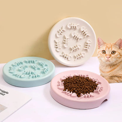 FishBone Slow Feed Pet Bowl