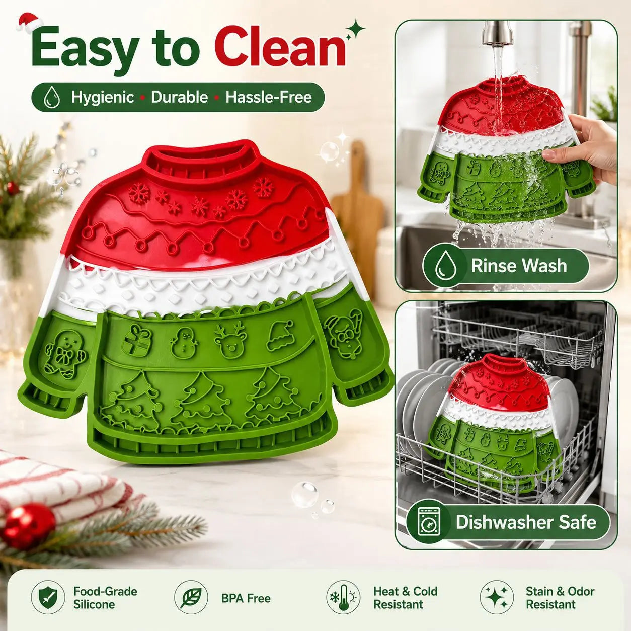 Festive Pet Lick & Treat Mat