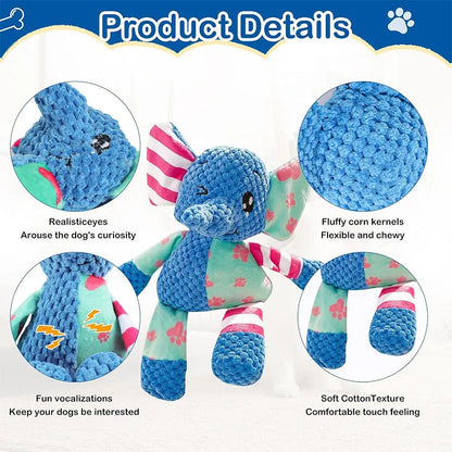 Squeaky Plush Animal Chew Toy