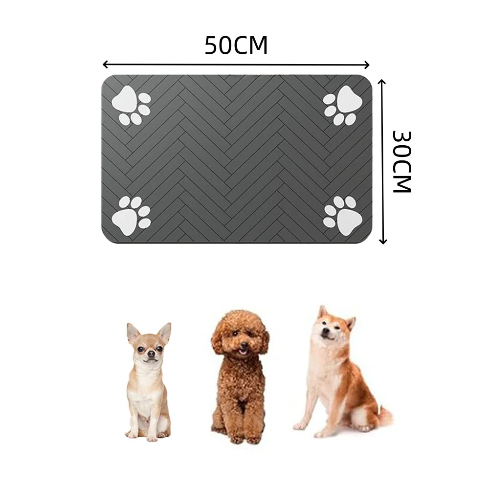 Absorbent Pet Feeding Mat – Quick Dry Dog Food & Water Bowl Mat