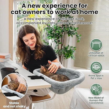 DeskPurr - Foldable Cat Desk Bed & Hammock