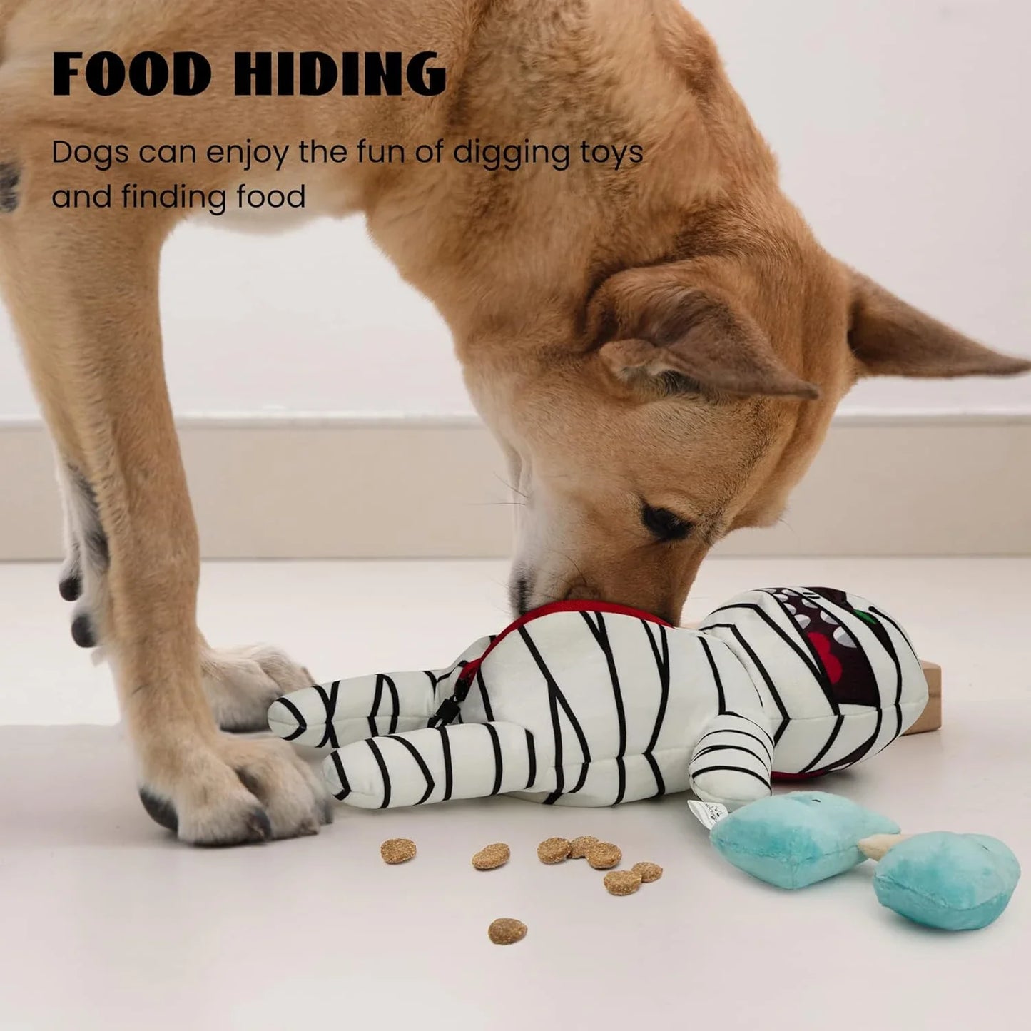 MummyMonster 9-in-1 Squeaky Dog Toy with Hidden Organs