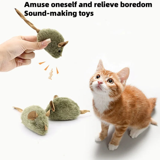 SqueakyMouse Plush Cat Toy