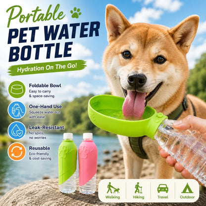 PawSip Portable Pet Water Bottle & Foldable Drinking Bowl