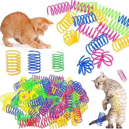 Colorful Cat Spring Toys for Indoor Play