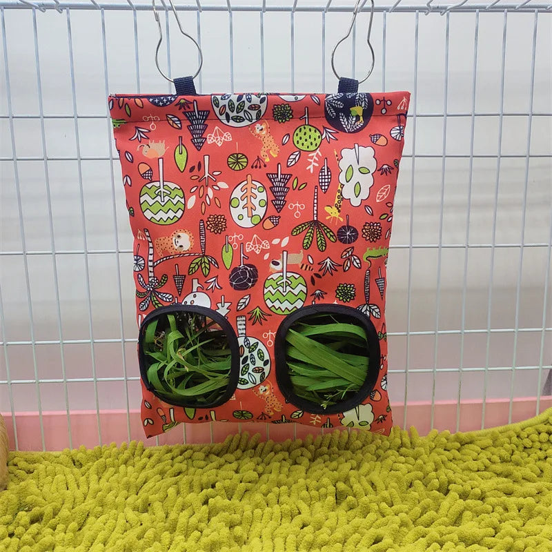 Hanging Hay Bag with Hooks – Ideal Feeder for Small Pets