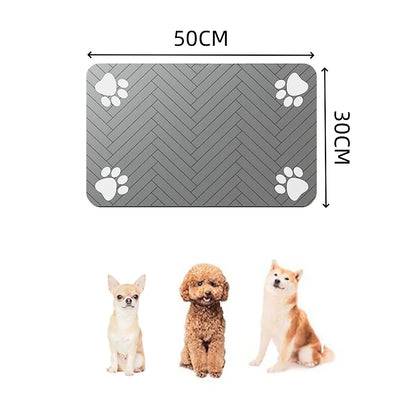 Absorbent Pet Feeding Mat – Quick Dry Dog Food & Water Bowl Mat