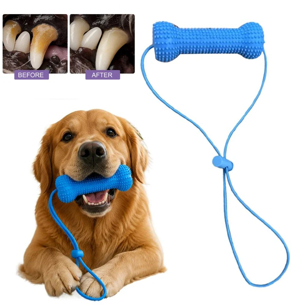 Dual-Action Dog Dental Chew & Brushing Aid