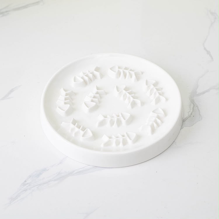 FishBone Slow Feed Pet Bowl