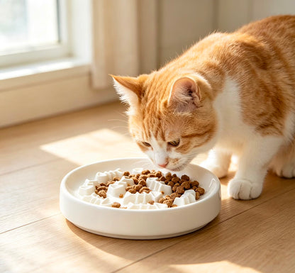 FishBone Slow Feed Pet Bowl