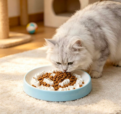 FishBone Slow Feed Pet Bowl